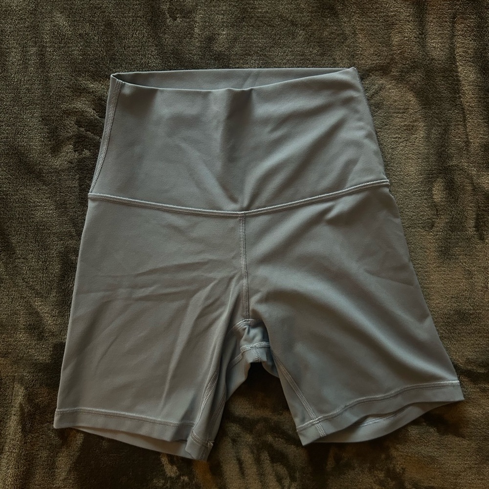 Blue Lululemon Align High-Rise Shorts 6”
